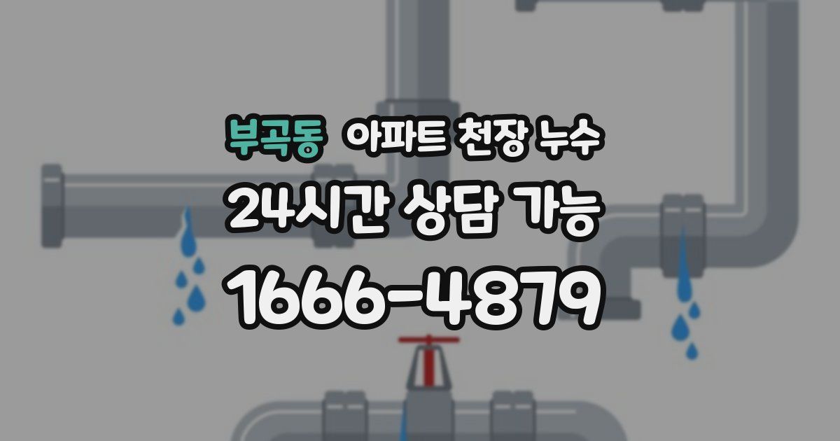 부곡동 아파트 천장 누수