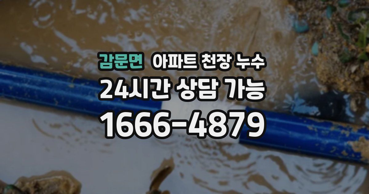 감문면 아파트 천장 누수