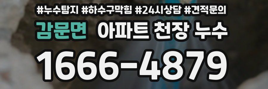 감문면 아파트 천장 누수