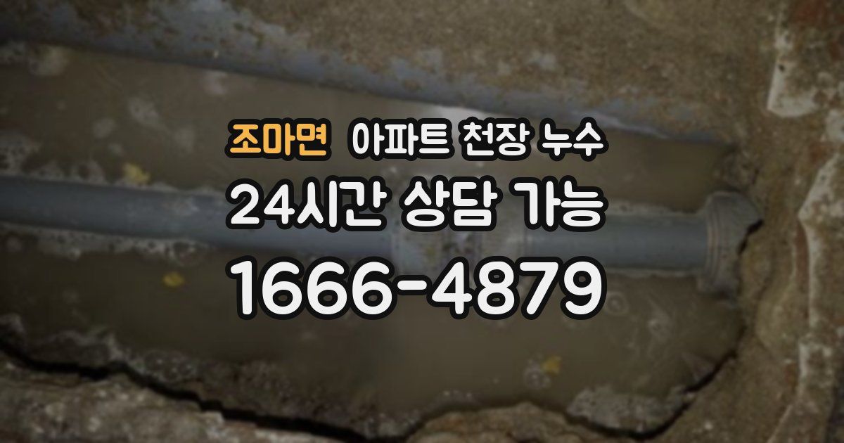 조마면 아파트 천장 누수