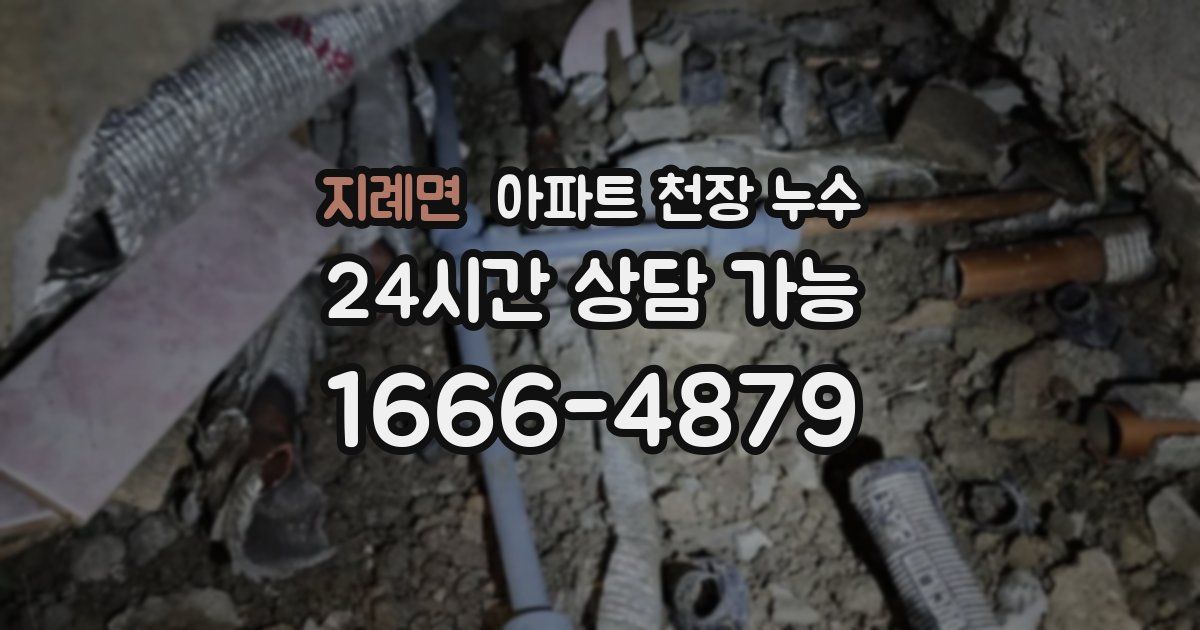 지례면 아파트 천장 누수