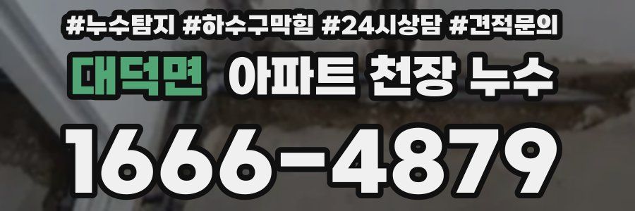 대덕면 아파트 천장 누수