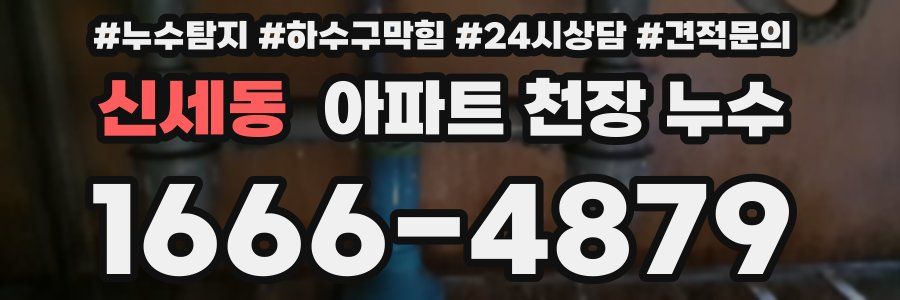 신세동 아파트 천장 누수