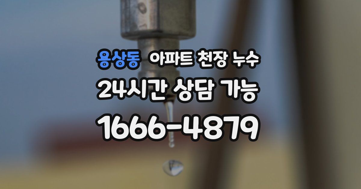 용상동 아파트 천장 누수