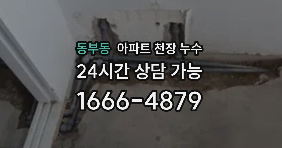 동부동 아파트 천장 누수