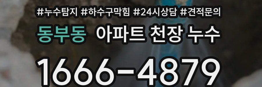동부동 아파트 천장 누수