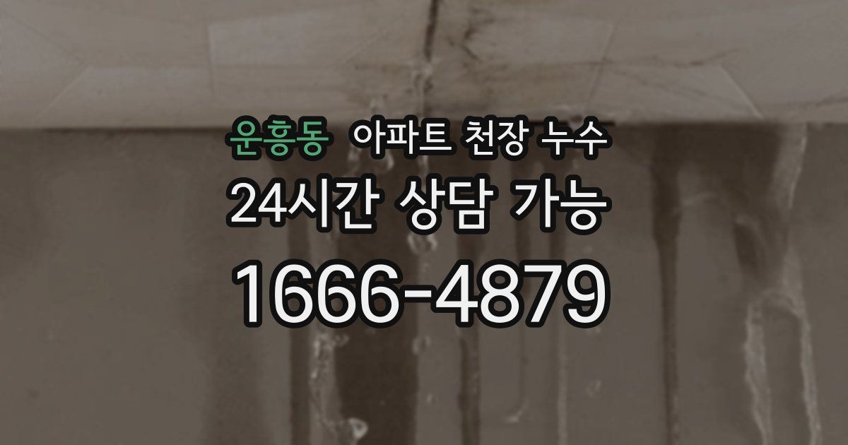 운흥동 아파트 천장 누수