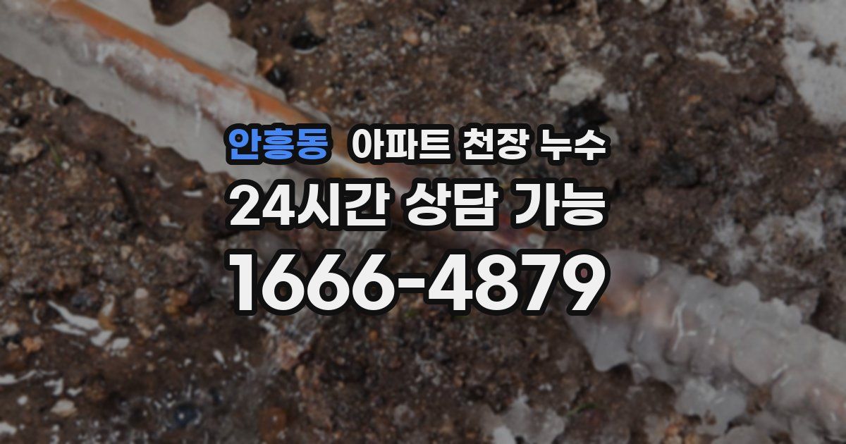 안흥동 아파트 천장 누수
