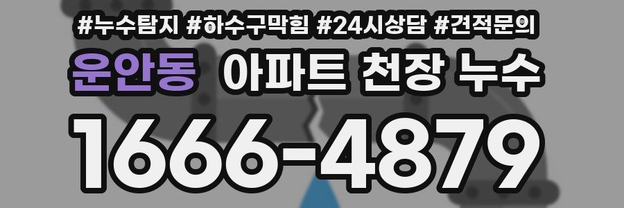 운안동 아파트 천장 누수