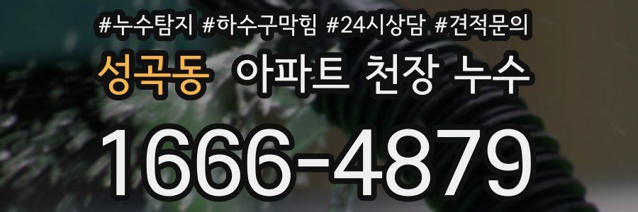 성곡동 아파트 천장 누수