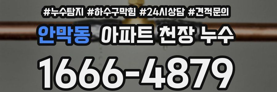 안막동 아파트 천장 누수