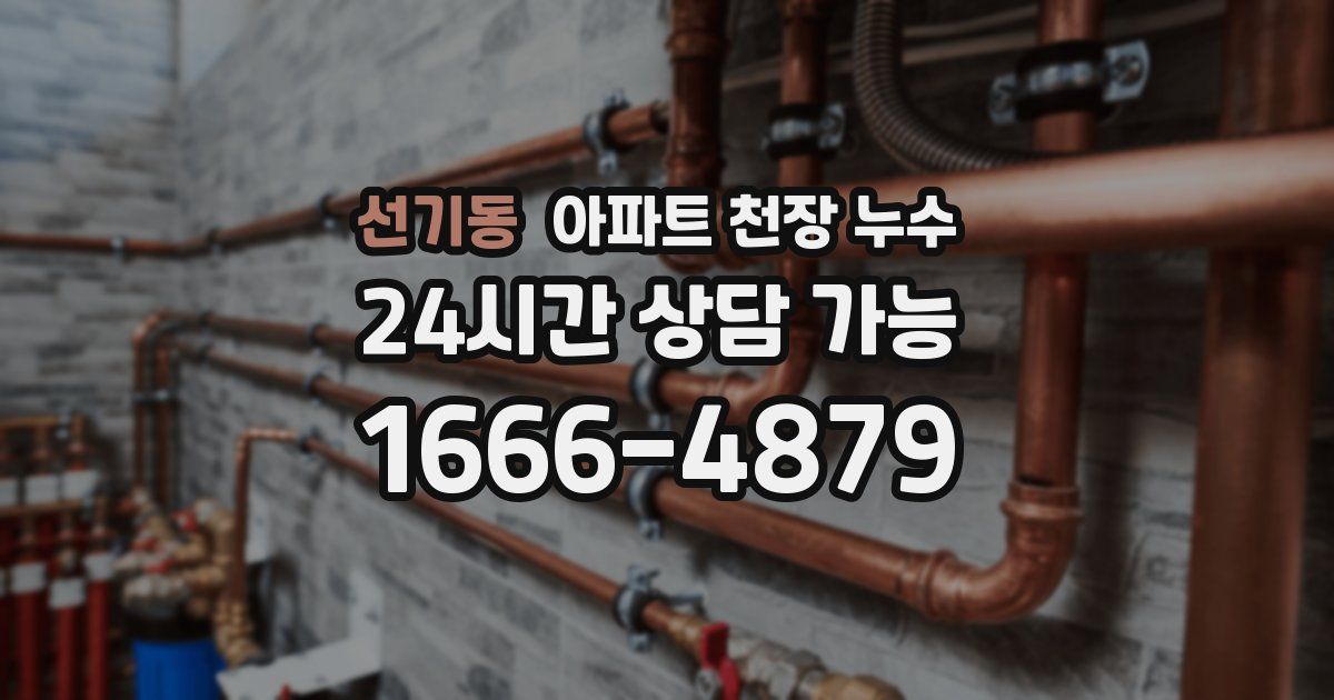 선기동 아파트 천장 누수