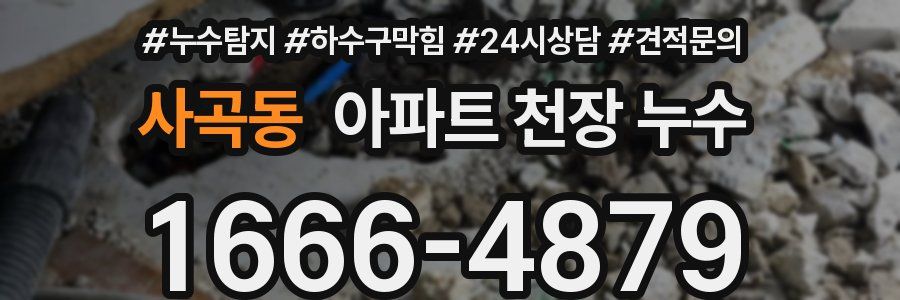 사곡동 아파트 천장 누수