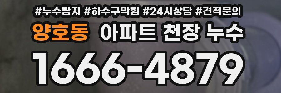 양호동 아파트 천장 누수