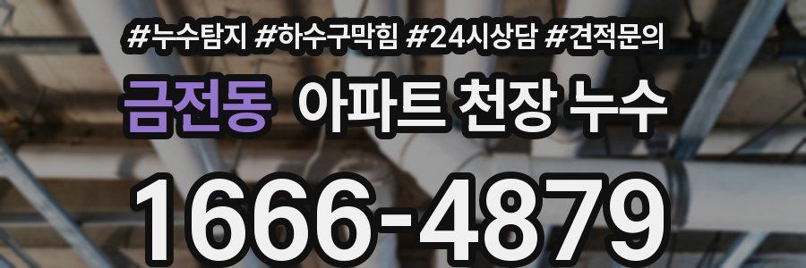 금전동 아파트 천장 누수