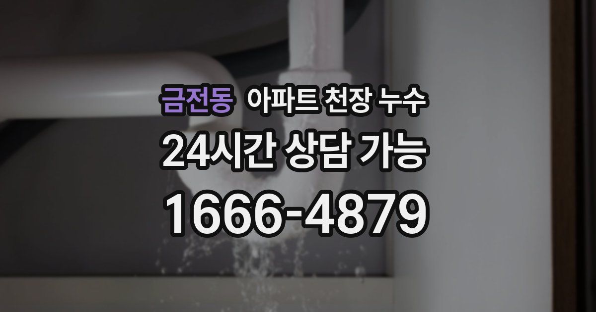 금전동 아파트 천장 누수