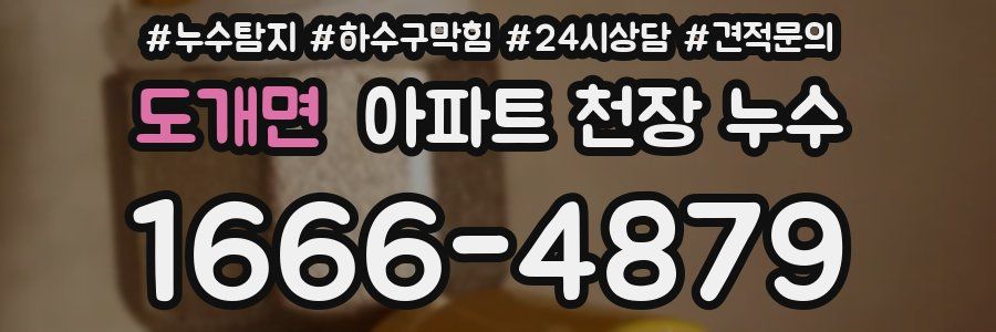 도개면 아파트 천장 누수