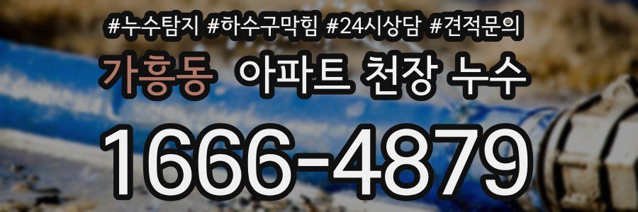가흥동 아파트 천장 누수