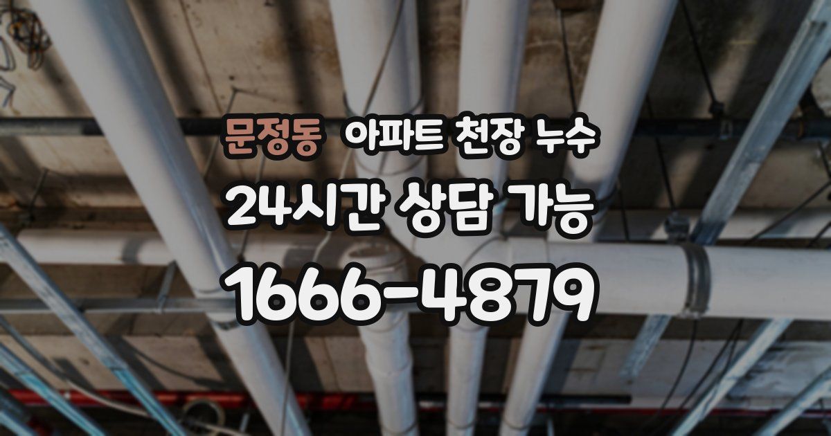 문정동 아파트 천장 누수