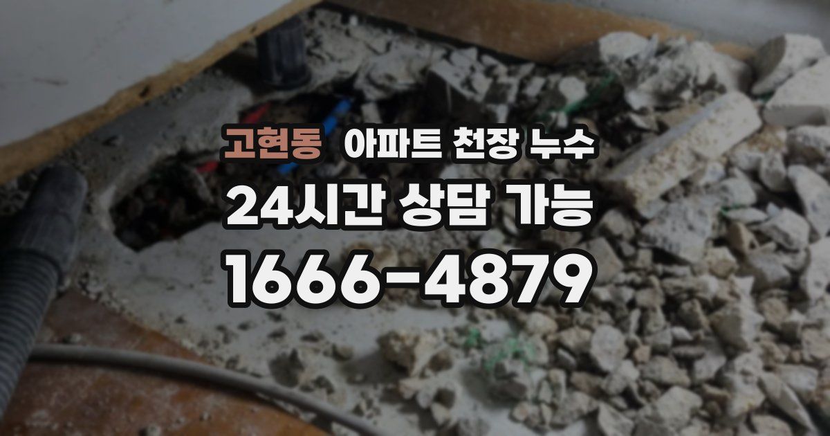 고현동 아파트 천장 누수