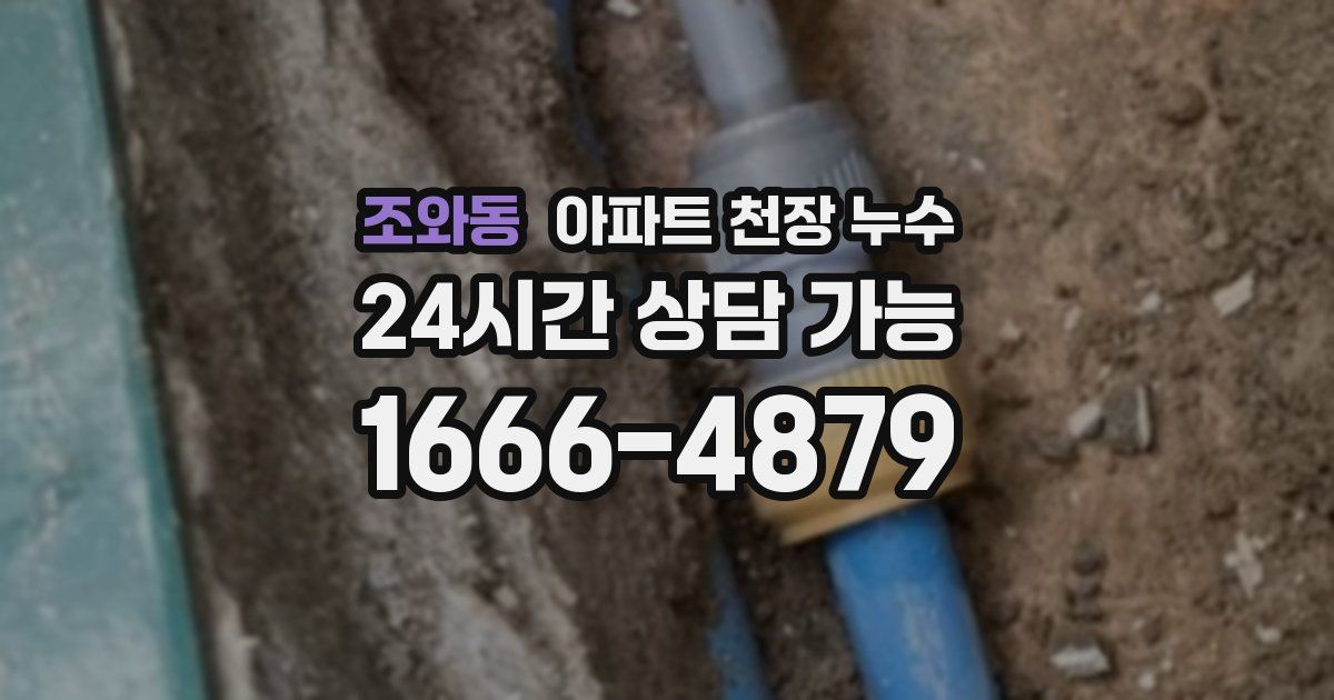 조와동 아파트 천장 누수