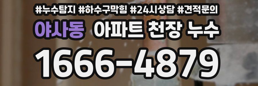 야사동 아파트 천장 누수