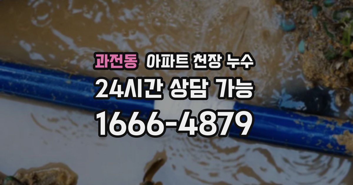 과전동 아파트 천장 누수