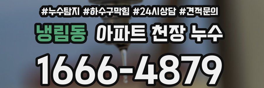 냉림동 아파트 천장 누수