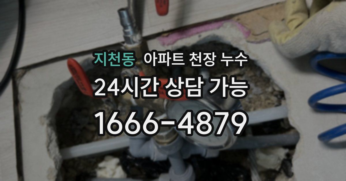 지천동 아파트 천장 누수