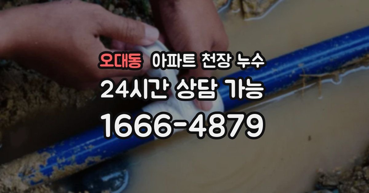 오대동 아파트 천장 누수