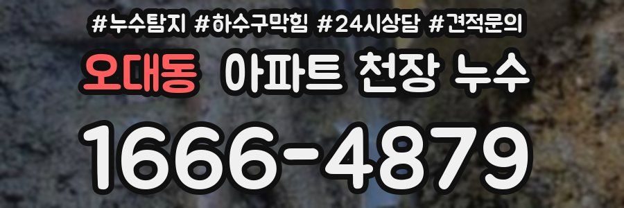 오대동 아파트 천장 누수