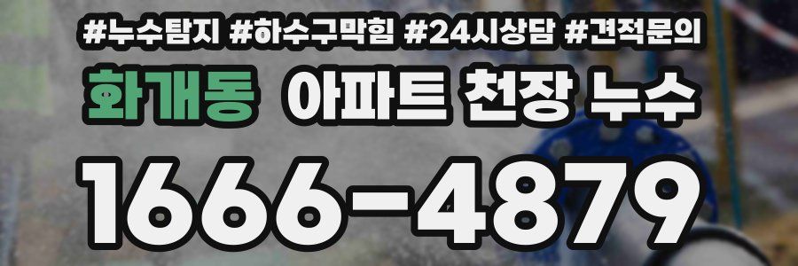 화개동 아파트 천장 누수