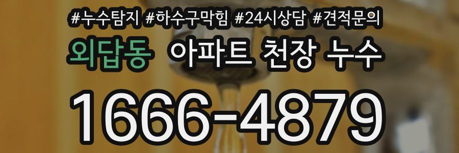외답동 아파트 천장 누수