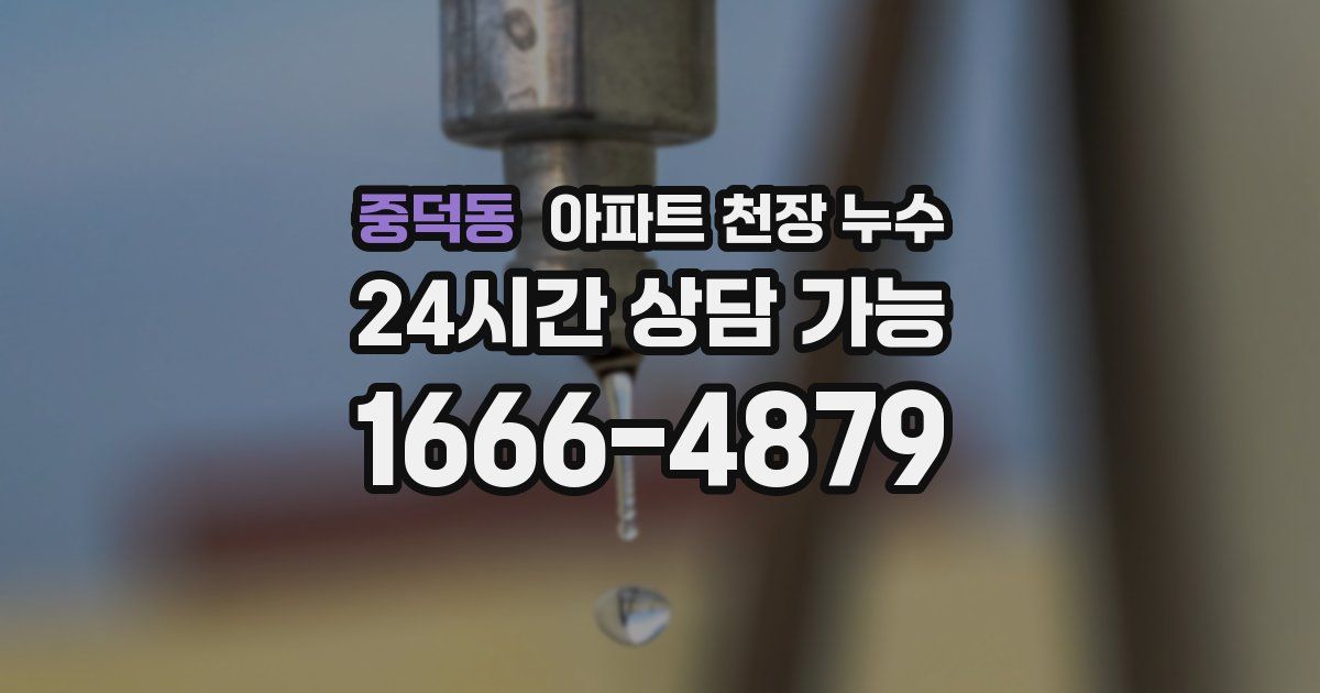 중덕동 아파트 천장 누수