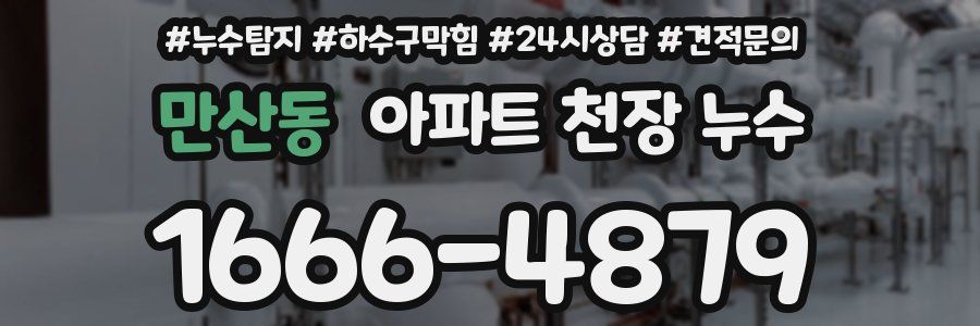 만산동 아파트 천장 누수