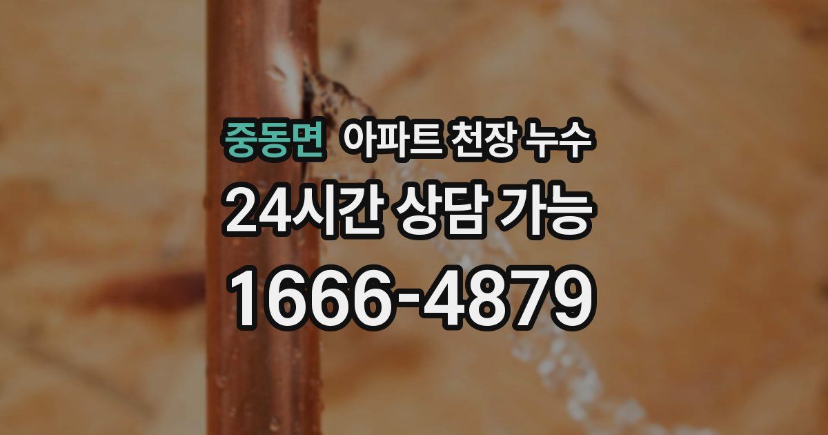 중동면 아파트 천장 누수