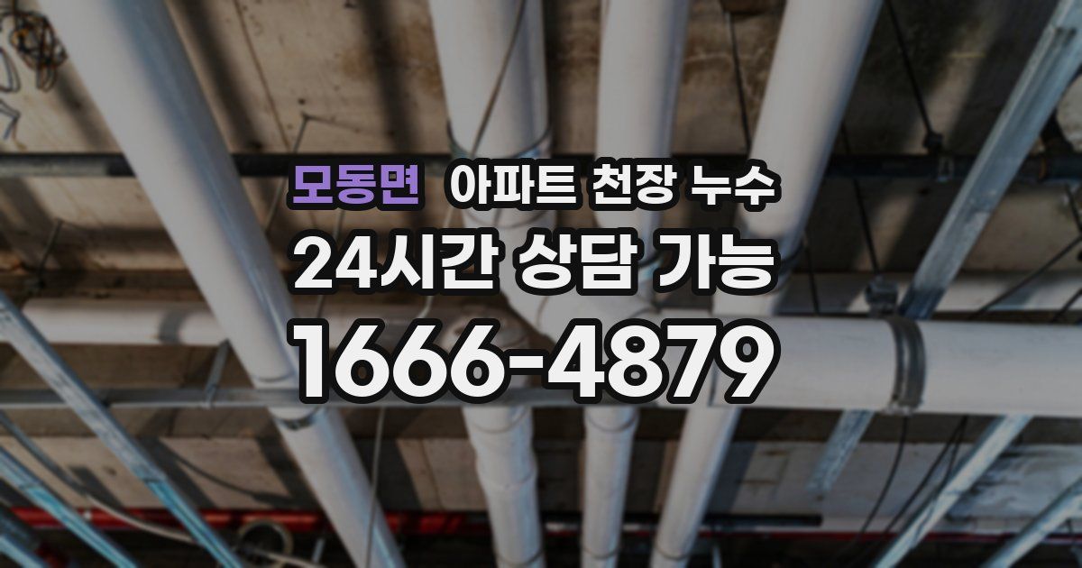 모동면 아파트 천장 누수