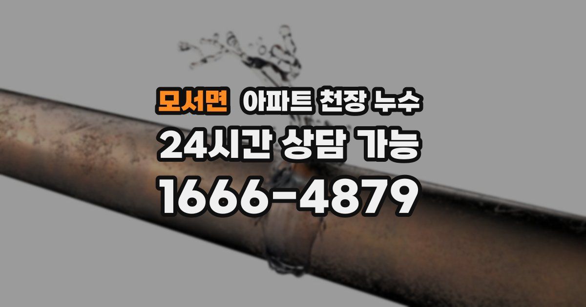 모서면 아파트 천장 누수