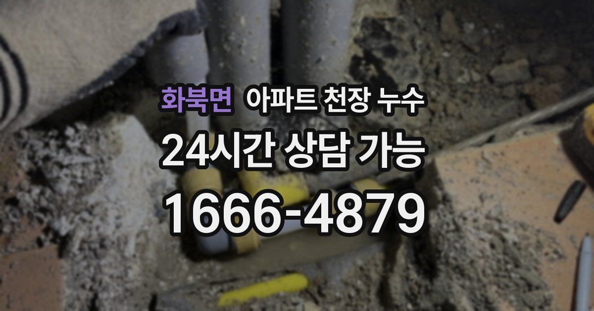 화북면 아파트 천장 누수