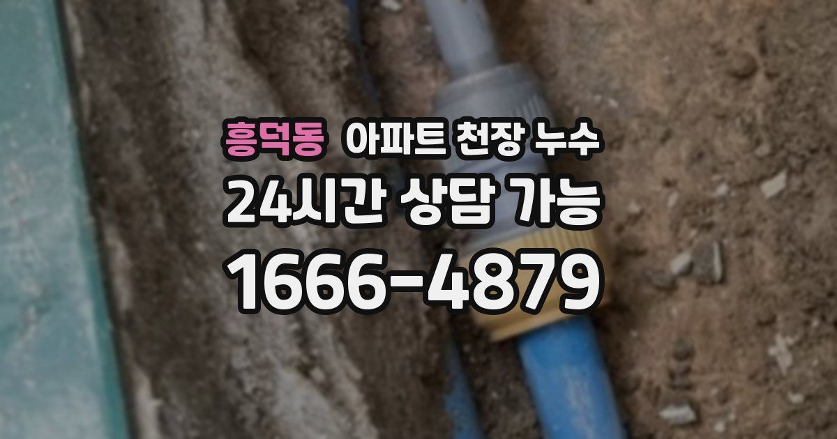 흥덕동 아파트 천장 누수