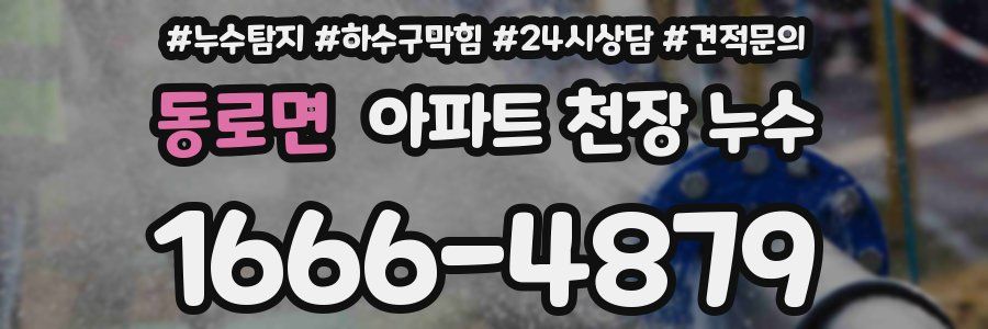 동로면 아파트 천장 누수