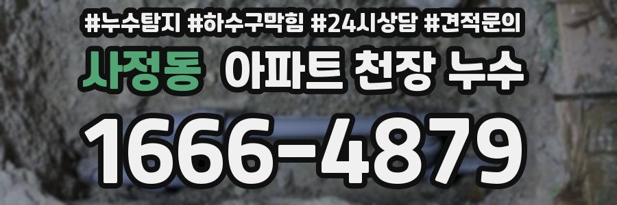 사정동 아파트 천장 누수