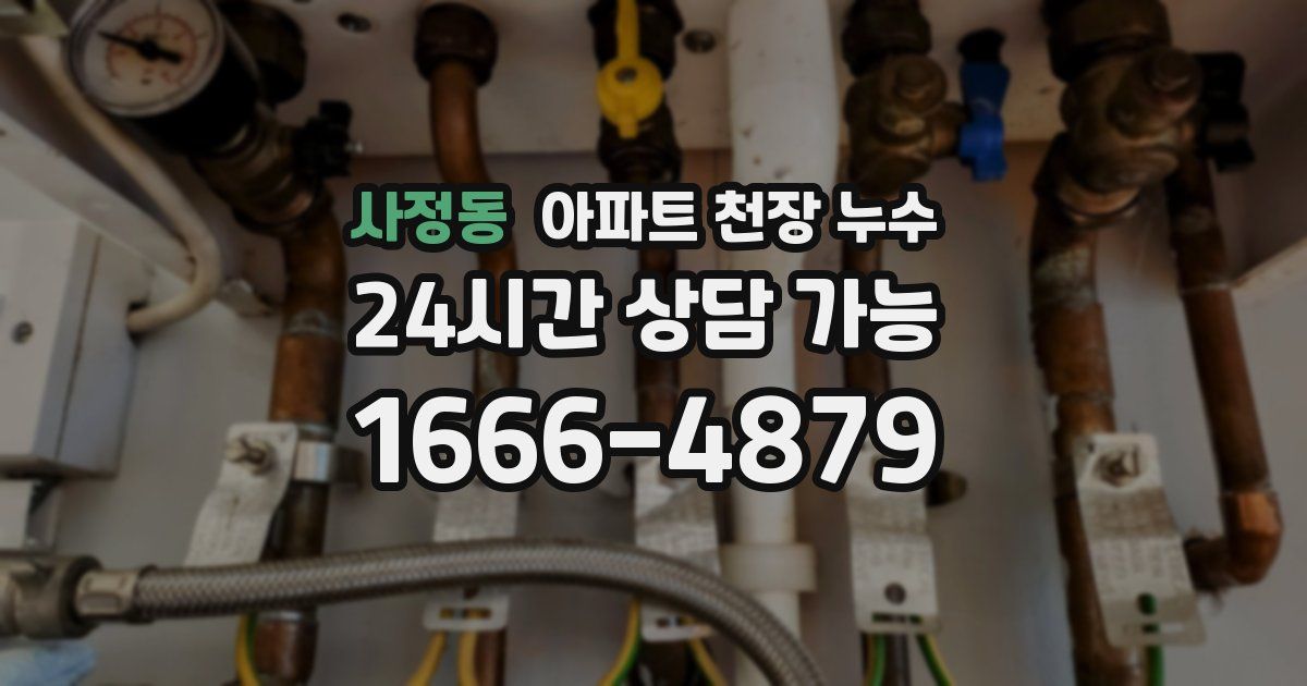 사정동 아파트 천장 누수