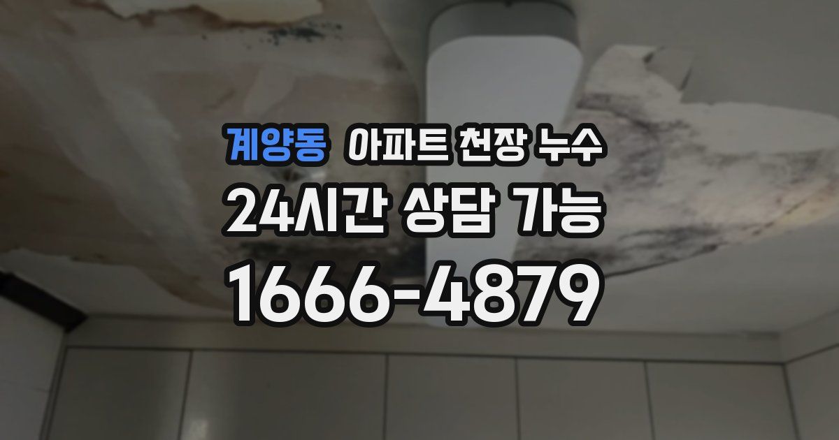 계양동 아파트 천장 누수