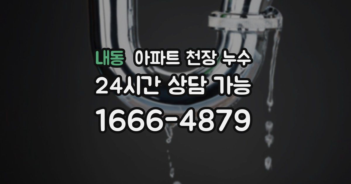 내동 아파트 천장 누수