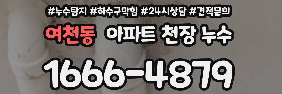여천동 아파트 천장 누수