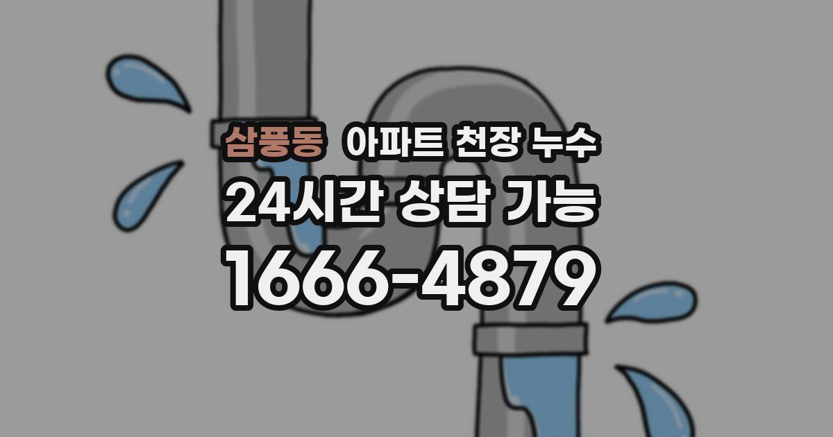삼풍동 아파트 천장 누수