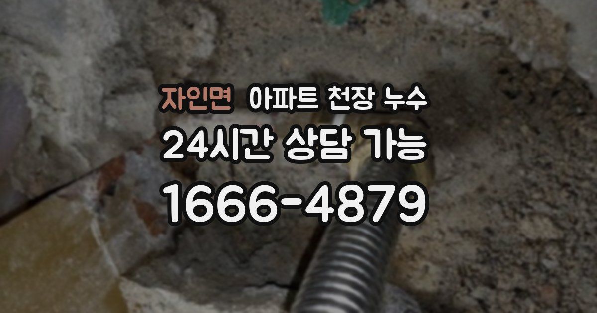 자인면 아파트 천장 누수