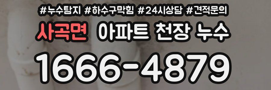 사곡면 아파트 천장 누수
