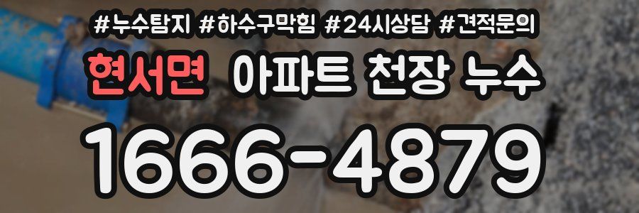 현서면 아파트 천장 누수